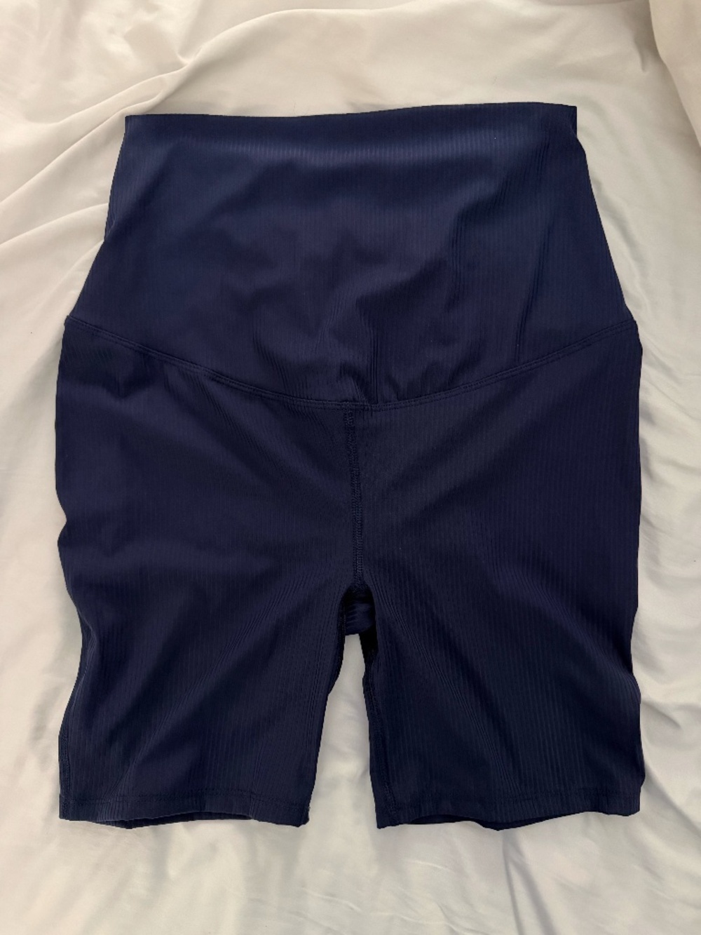 Motherhood Maternity Navy Ribbed Bike Shorts Size Small NWT